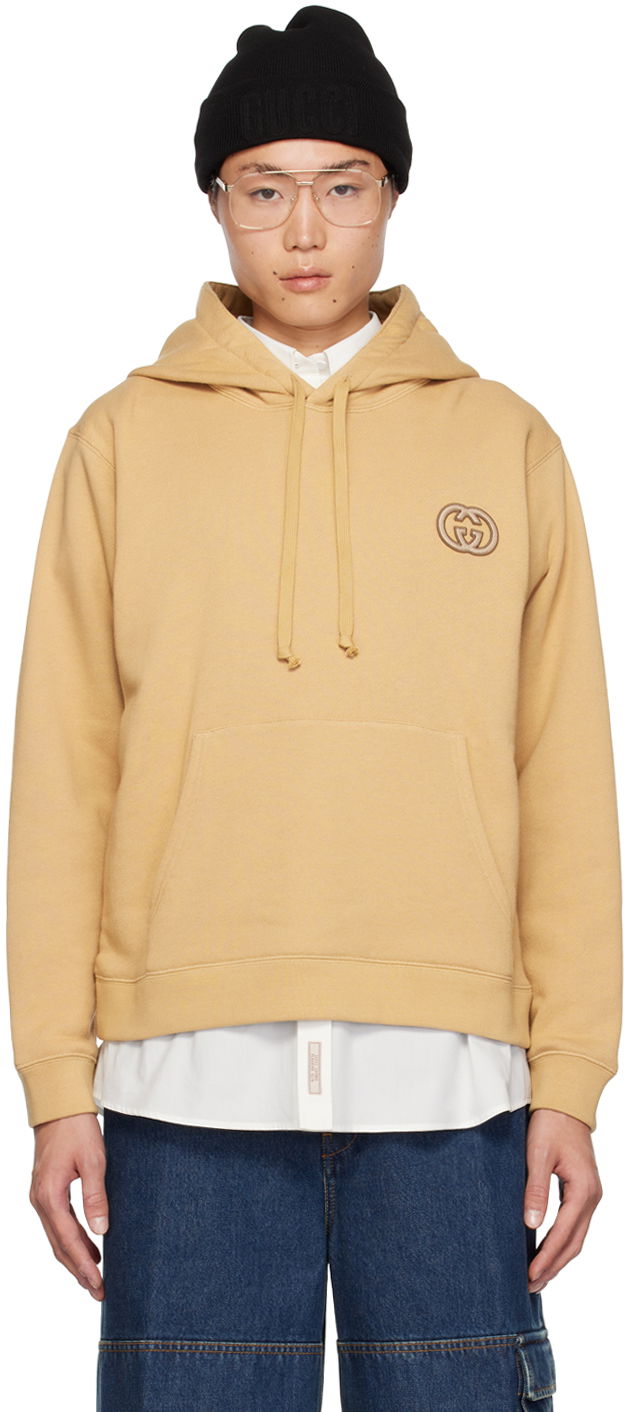 Sweatshirt Gucci Interlocking G Hoodie Beige | 756649 XJF27, 0