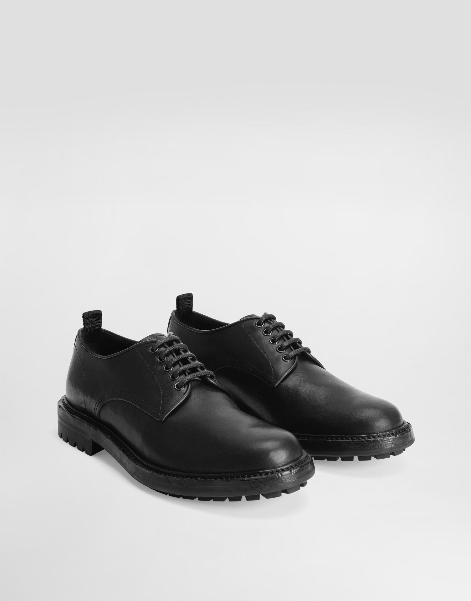 Tilbehør Dolce & Gabbana Dolce & Gabbana Calfskin Derby Shoes Sort | A10889AV32580999, 1