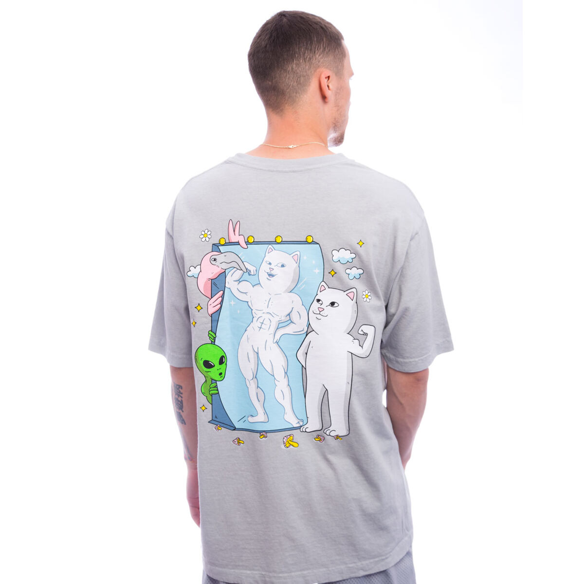 T-shirt RIPNDIP Rip N Dip Magic Mirror T-Shirt Grå | RNDSUM25145, 0