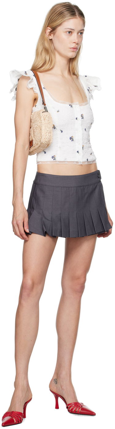 Nederdel GUIZIO Guizio Lyneth Pleated Miniskirt Grå | P24306W103, 3