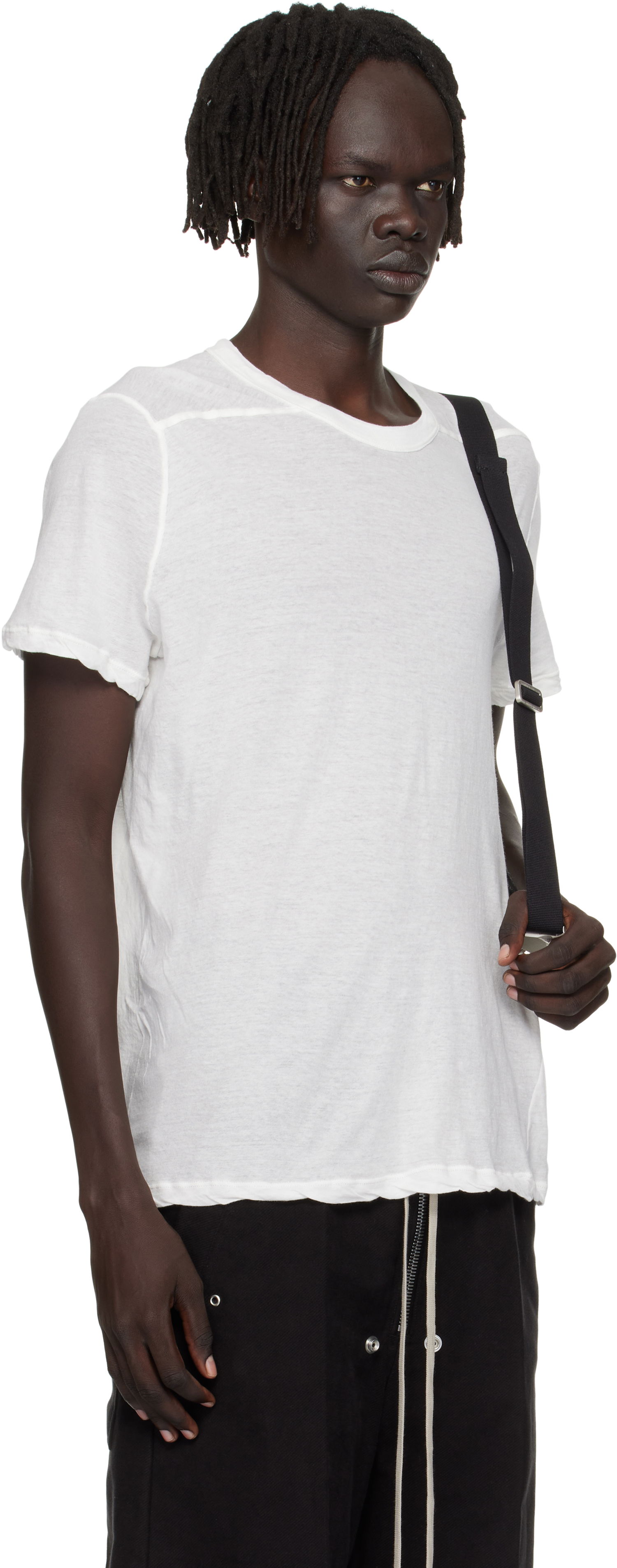 T-shirt Rick Owens Rick Owens Concordians Short Level T-Shirt Hvid | RU02E1265 UC, 1