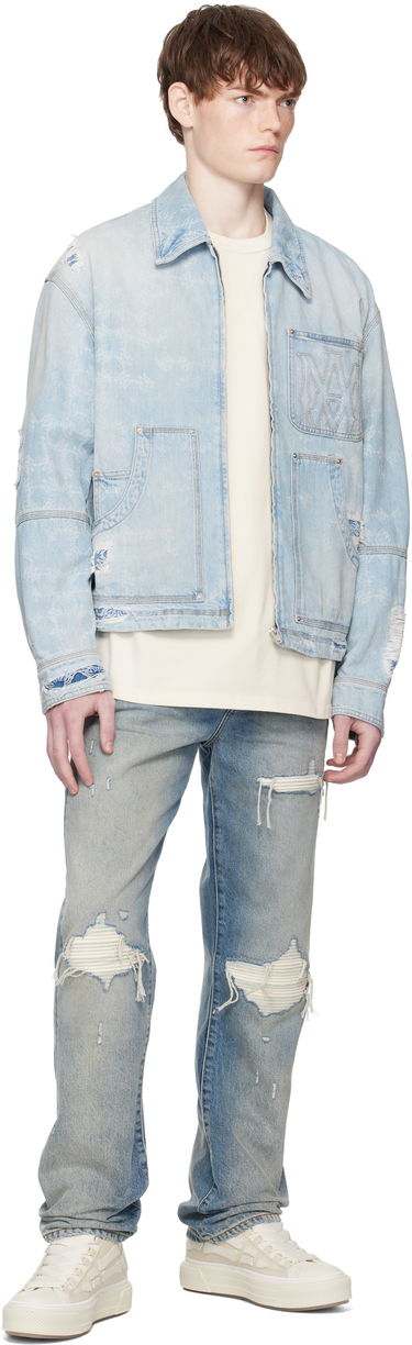Jakke AMIRI AMIRI Repair Work Denim Jacket Blå | AMDNWJ1014, 3