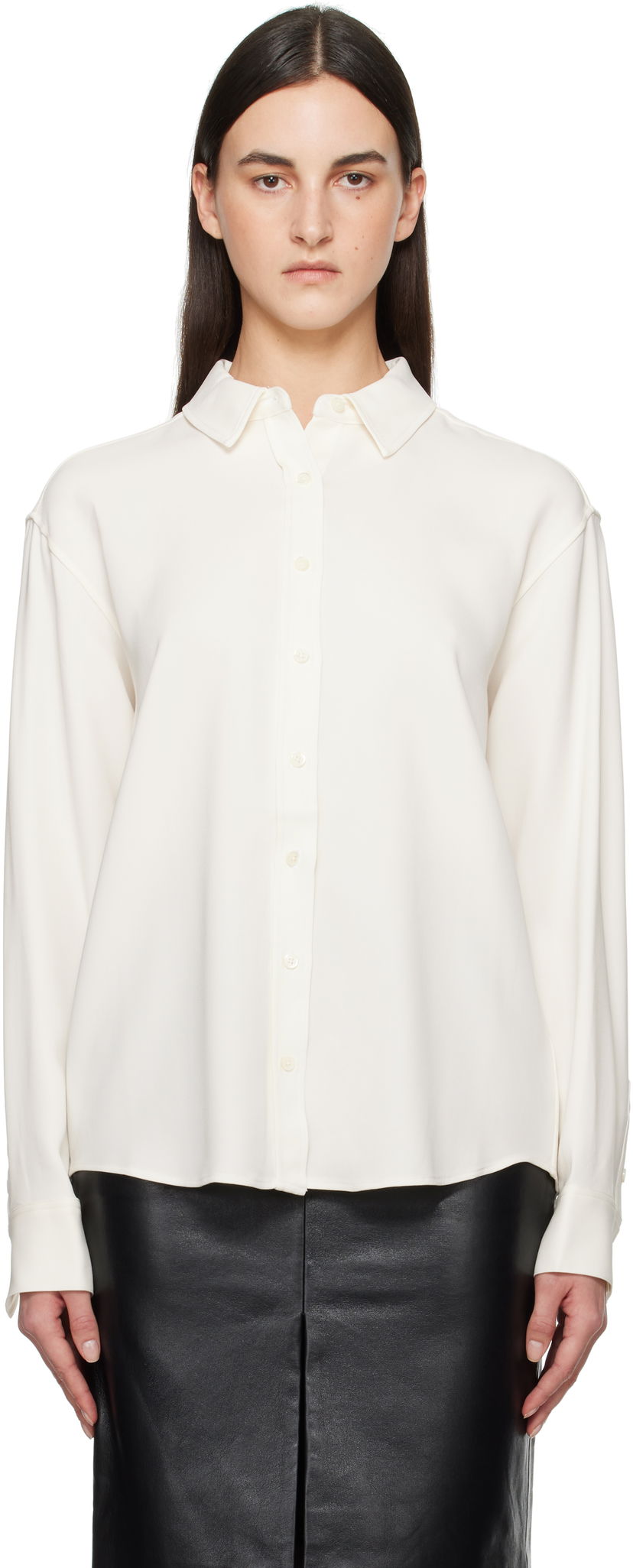 Skjorte Anine Bing ANINE BING Braxton Button-Down Shirt Hvid | A-07-10840-IVY26