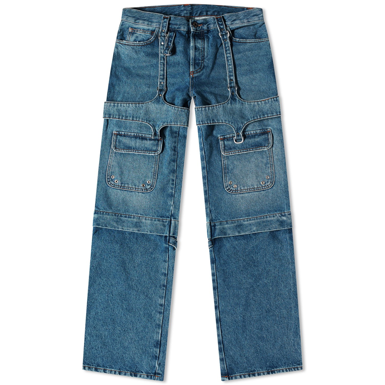 Cargo bukser Off-White Cargo Zip Pant Blå | OWYB016F23DEN0014500, 0