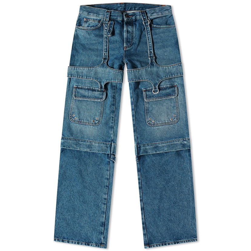 Cargo bukser Off-White Cargo Zip Pant Blå | OWYB016F23DEN0014500