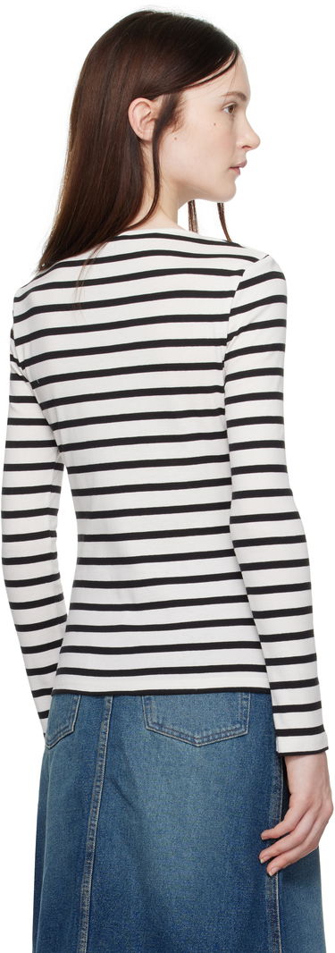 T-shirt A.P.C. Striped Long Sleeve T-Shirt Hvid | COHCA-F26373, 2