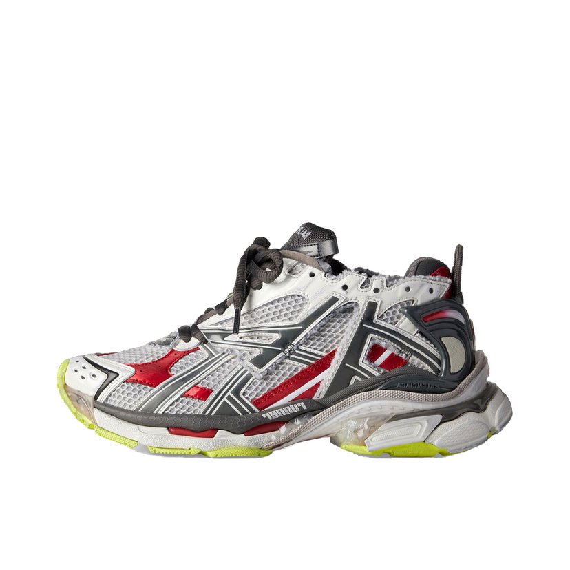 Sneakers og sko Balenciaga Runner Black White Red Neon Yellow Grå | 677403W3RB69167