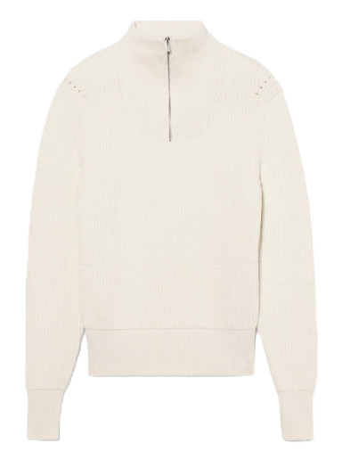Sweatshirt Jacquemus La Maille Doce Zip Neck Off Hvid | 225KN011-2044 110