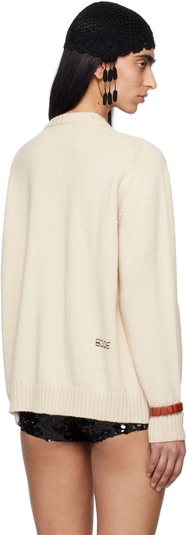 Sweater Bode Bode Meringue Knit Cardigan Beige | MRS25KT006, 2
