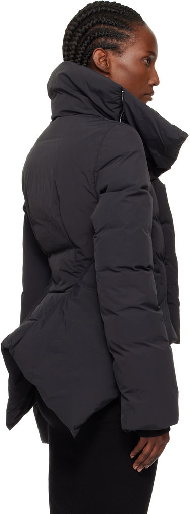 Puffer jakke Rick Owens Rick Owens Concordians Naska Duvet Asymmetric Collar Down Jacket Sort | RP02E4746 MTD1, 2