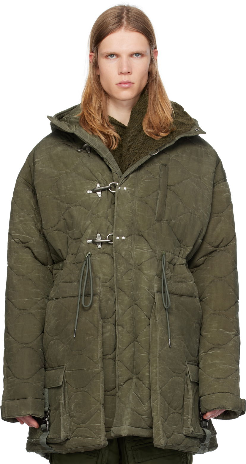 Parka Andersson Bell Lace-Up Fishtail Parka Grøn | awa638m