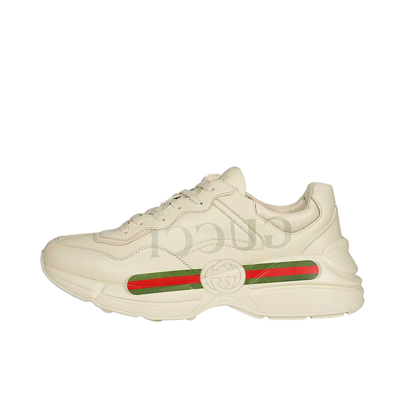 Sneakers og sko Gucci Ryhton Print Sneaker Ivory Beige | 500877-DRW00-9522