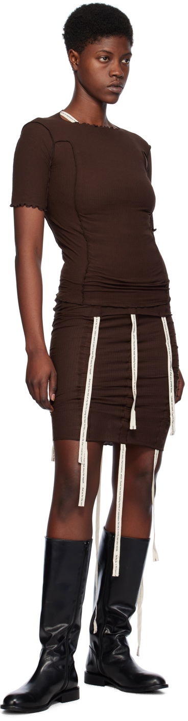T-shirt Baserange Omato Brown Fitted T-Shirt Brun | TTO3-RB-SP24, 3