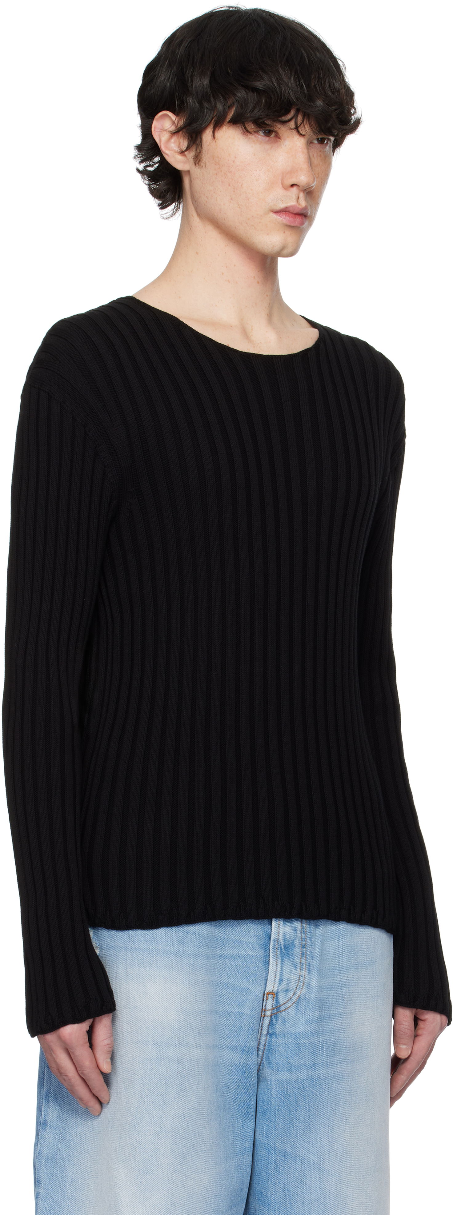 Sweater Acne Studios Acne Studios Ribbed Sweater Sort | C60098-, 1
