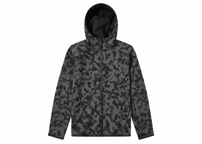 Sweatshirt Nike Sportswear Tech Fleece Hoodie AOP Camo Grøn | CJ5975-010