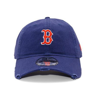 Kasket New Era Distressed 9TWENTY Boston Red Sox Adjustable Hat Blå | 60595225, 1