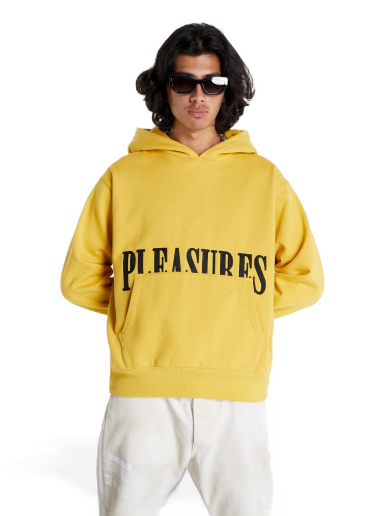 Sweatshirt Pleasures Latex Hoodie Gul | P22F016 MUSTARD