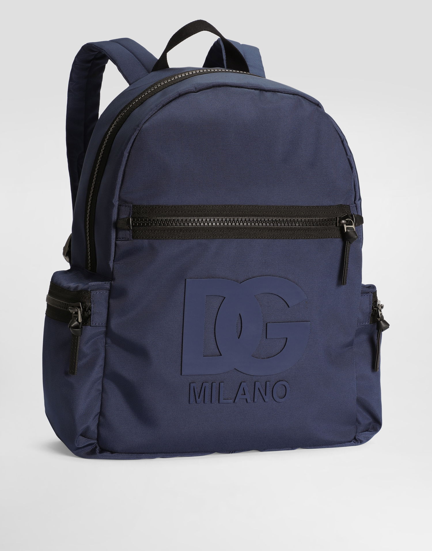 Rygsæk Dolce & Gabbana Nylon Backpack With Dg Rubber Patch Mørkeblå | EM0084AU92780651, 1