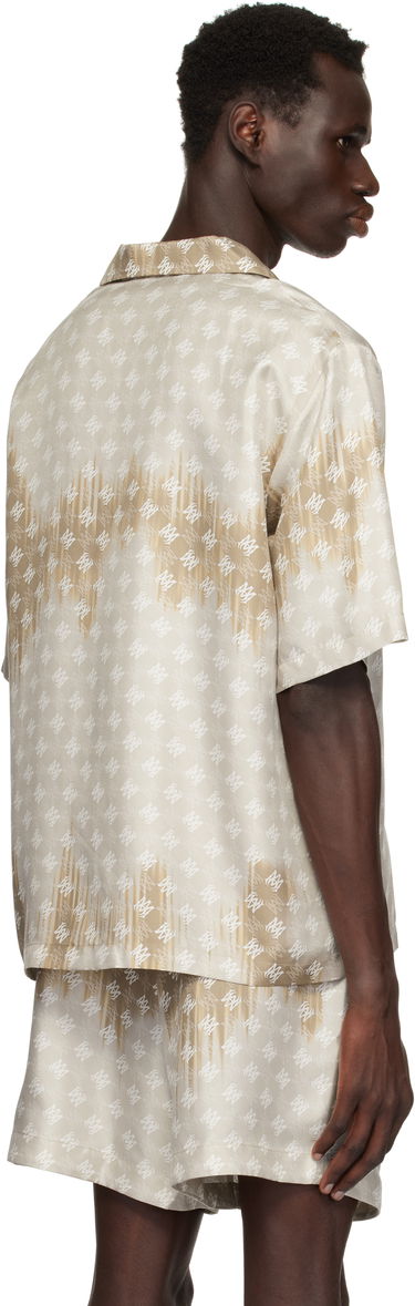 Skjorte AMIRI Amiri MA Quad Bleached Camp Shirt Beige | AMSTCA1110, 2