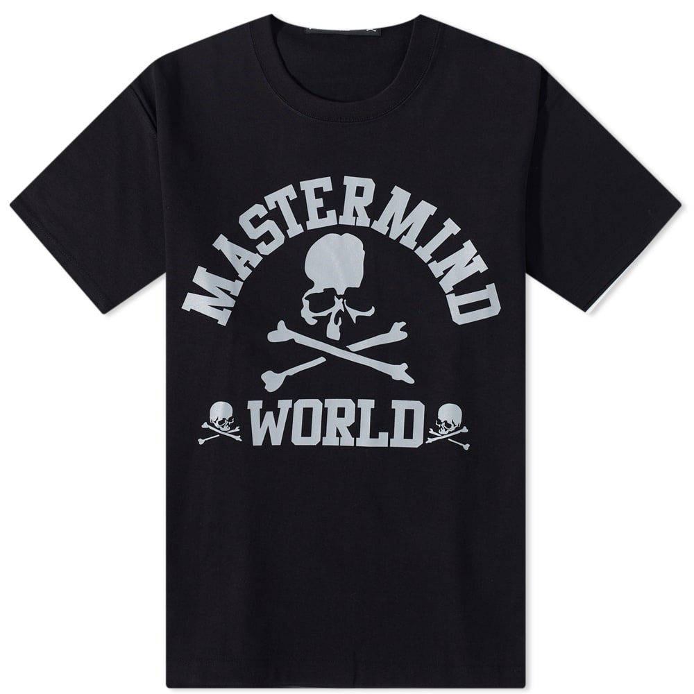 T-shirt Mastermind WORLD College Logo Tee Sort | MW22S09-TS038-BLK, 0