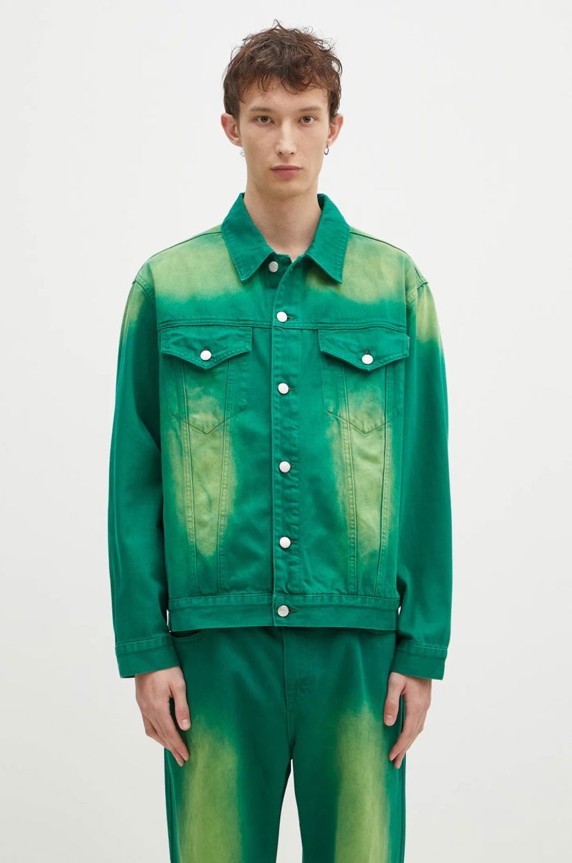 Jakke BILLIONAIRE BOYS CLUB Oversized Garment Dyed Denim Jacket Grøn | B24411