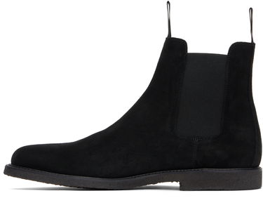 Tøj Common Projects Common Projects Waxed Suede Chelsea Boots Sort | ARTICLE 2495, 2