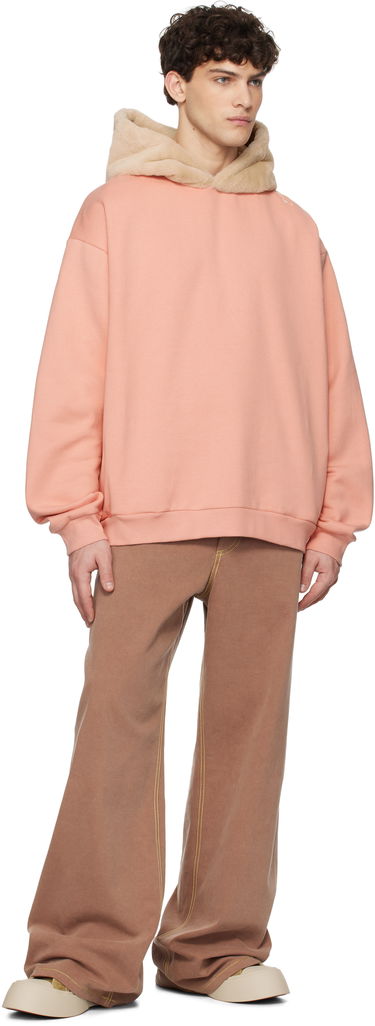 Sweatshirt Marni Marni Brushed Organic Cotton Hoodie Lyserød | FUMU0067SQ UTC269, 3