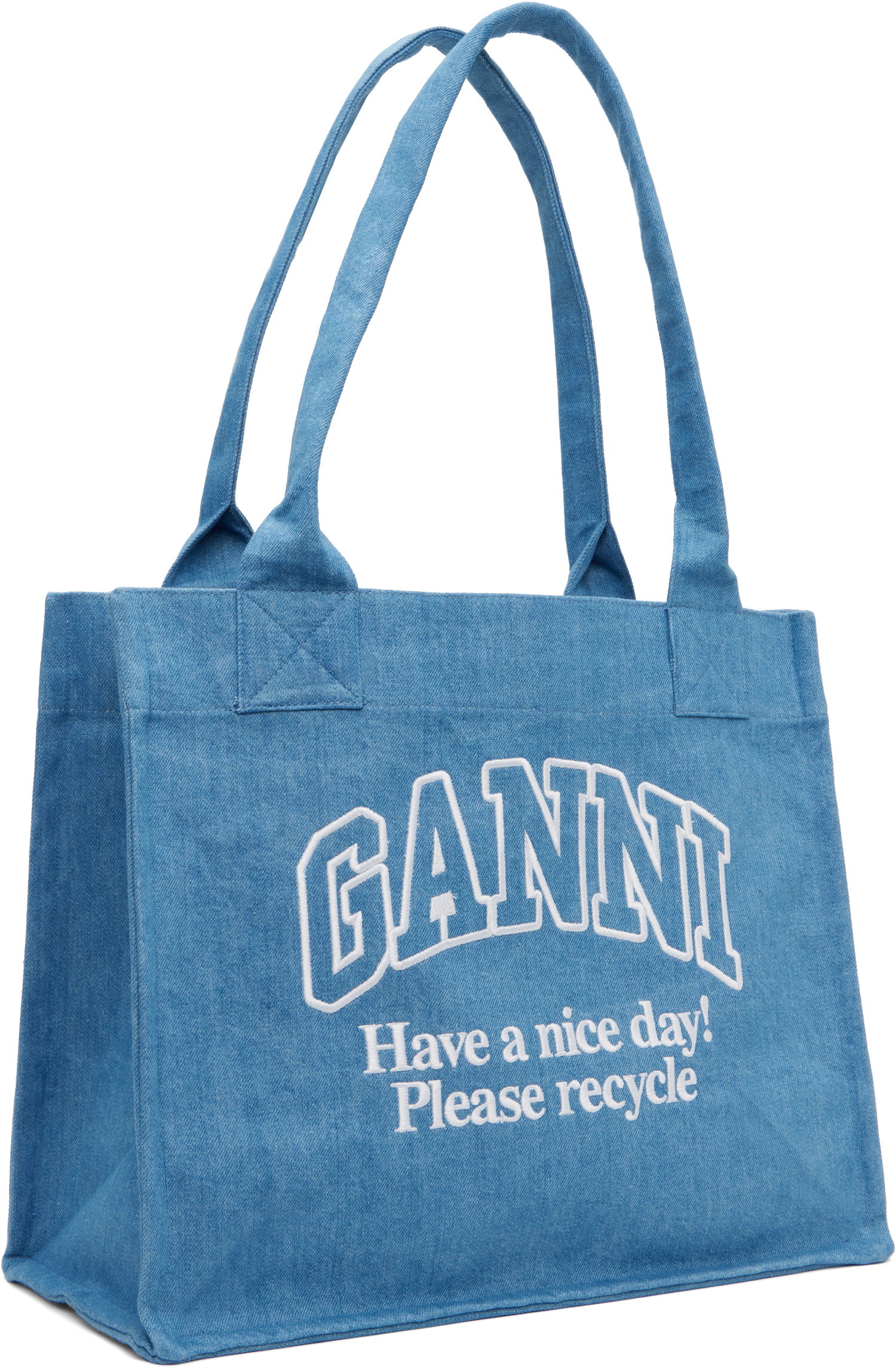 Mulepose GANNI GANNI Large Easy Tote Bag Blå | A5599, 1