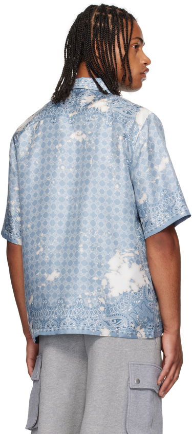 Skjorte AMIRI Bleach Bandana Bowling Shirt Blå | AMSTCA1159, 2