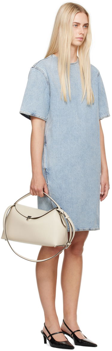 Kjole TOTEME TOTEME Trapeze Denim Midi Dress Blå | 243-WRD0123-FB0045, 1