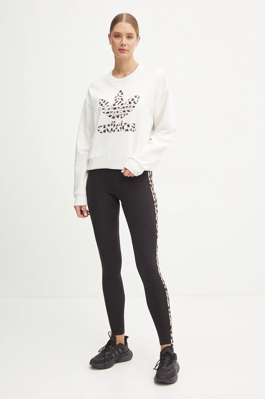 Sweatshirt adidas Originals Leopard Crewneck Sweatshirt Hvid | IW8477, 1