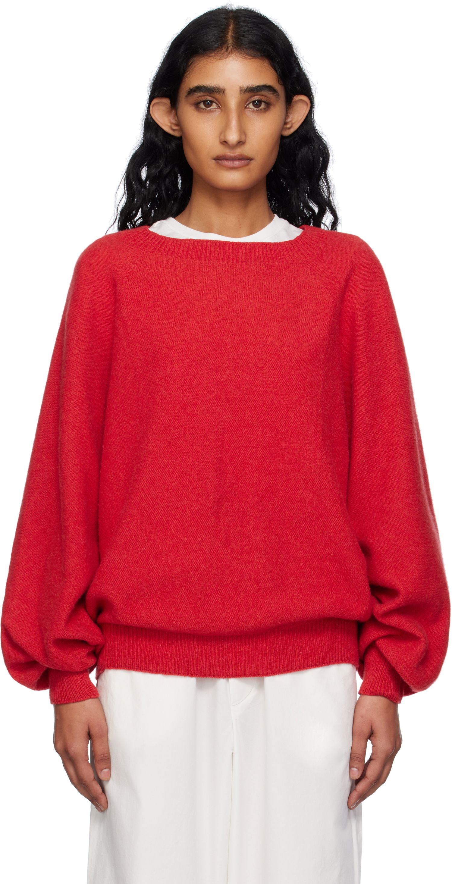 Sweater Baserange Baserange Soar Purl Sweater Rød | PUSOS-RC-AU25, 0
