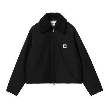 Bomberjakke Carhartt WIP Newkirk Black Jacket with Faux Fur Collar Sort | I033880_5, 7
