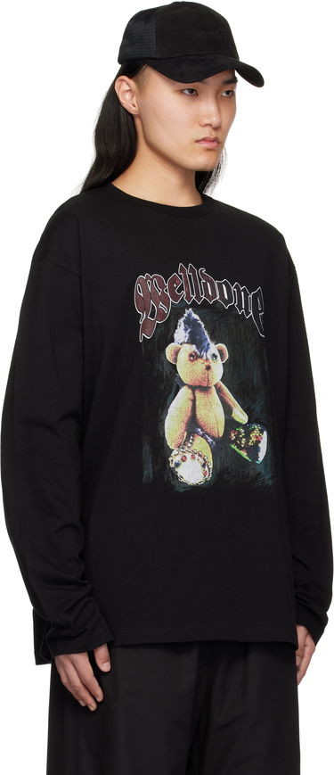 T-shirt We11done We11done Punk Teddy Graphic Long Sleeve T-Shirt Sort | WD-TT0-25-748-U-BK, 1
