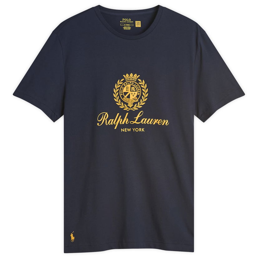 T-shirt Polo by Ralph Lauren Ralph Lauren Crest Logo T-Shirt, Size Large Mørkeblå | 710978032-NVY