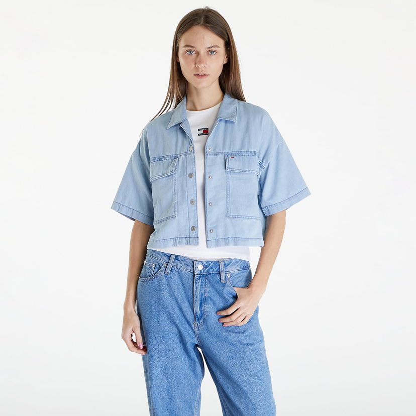Skjorte Tommy Hilfiger Chambray Blouse Denim Medium Blå | DW0DW17801 1A5