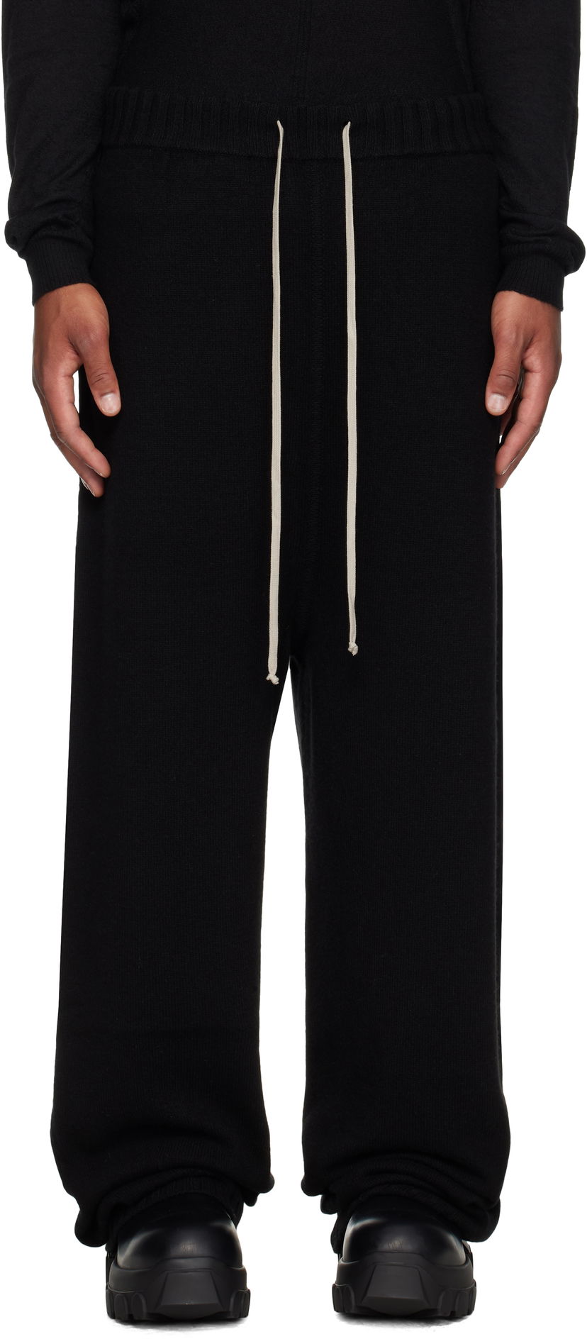 Joggingbukser Rick Owens Rick Owens Concordians Track Sweatpants Sort | RU02E1668 KLWS
