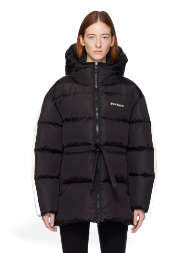 Puffer jakke Palm Angels Waist Belt Down Jacket Sort | PWED020F23FAB0011003