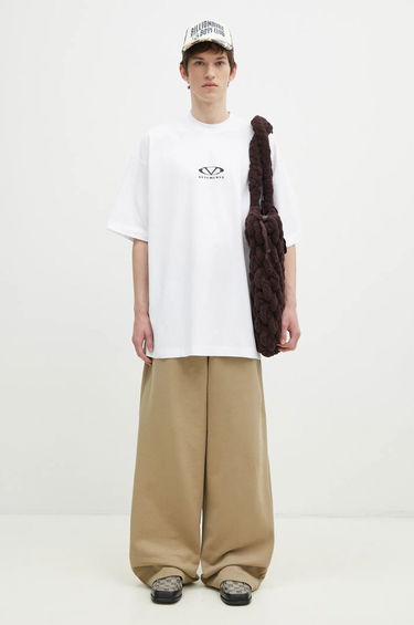 T-shirt VETEMENTS Oval Logo Oversized T-Shirt Hvid | UA66TR605W, 4