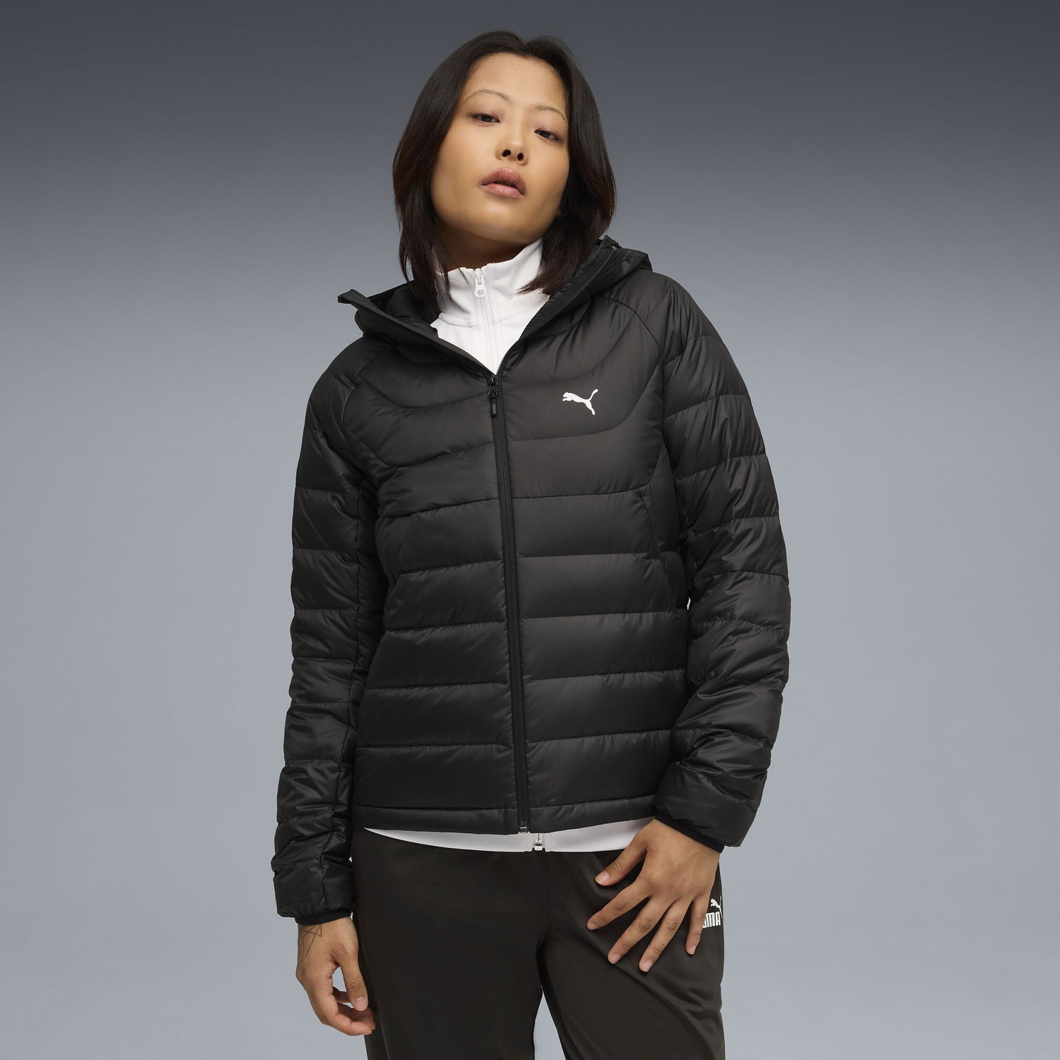 Puffer jakke Puma Packlite Hooded Down Jacket Sort | 685234_01, 0