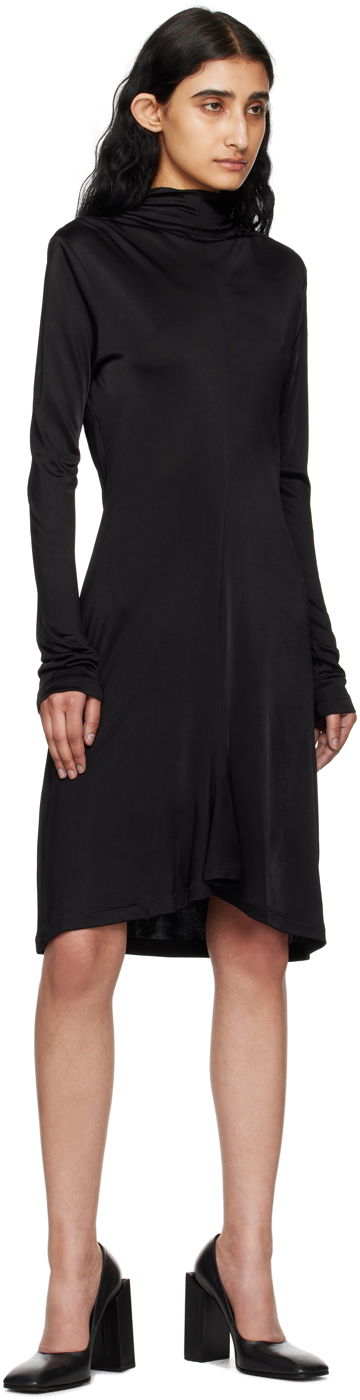 Kjole Helmut Lang Helmut Lang Cowl Neck Midi Dress Sort | O05HW601, 3