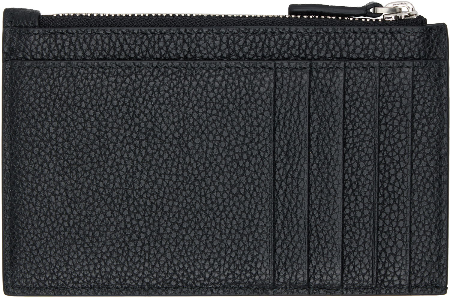 Tegnebog Balenciaga Grained Leather Card Holder Sort | 806639 2ABDD, 1