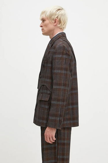 Jakke Andersson Bell Soe Check Wrap Double Breasted Jacket Brun | awa628m, 1