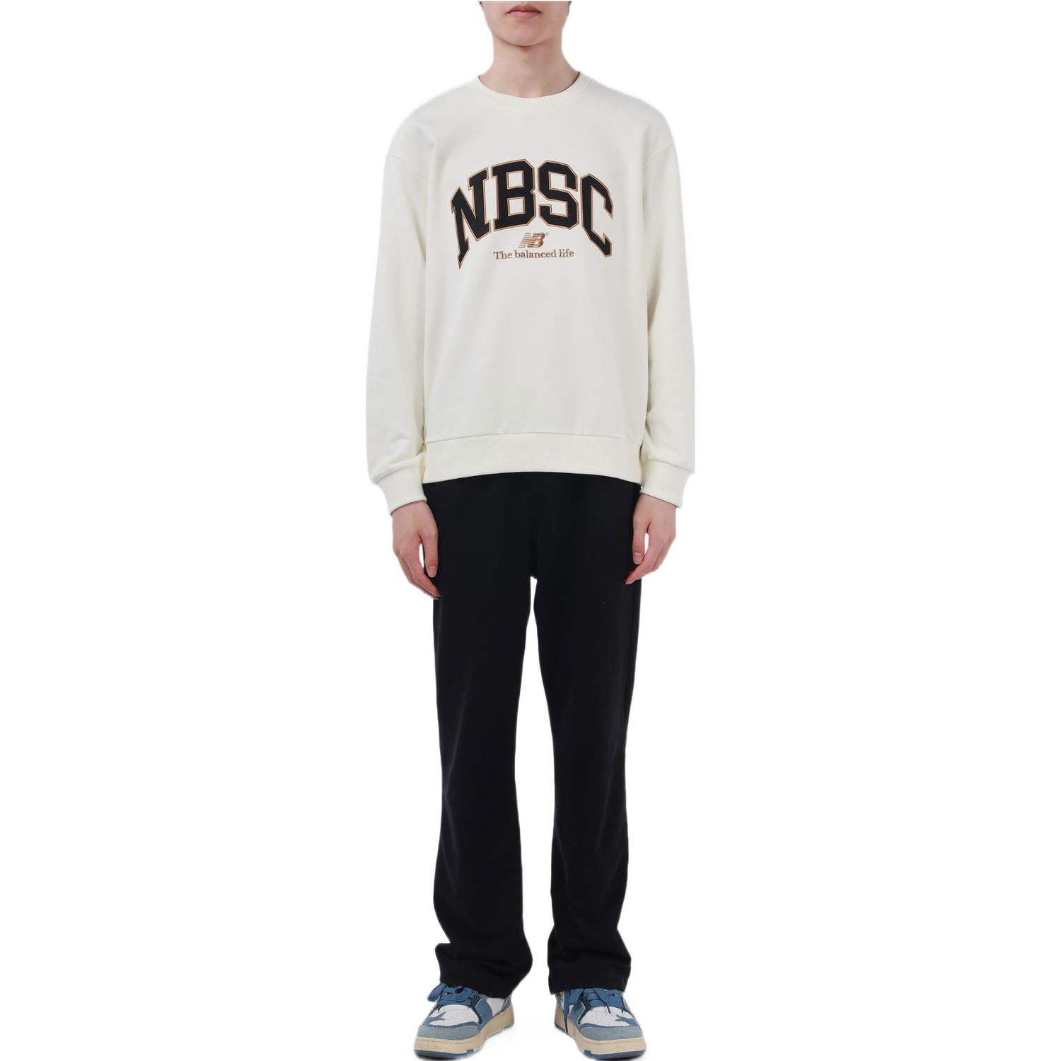 Sweatshirt New Balance Sweatshirt Hvid | 5CC44333-IV, 0