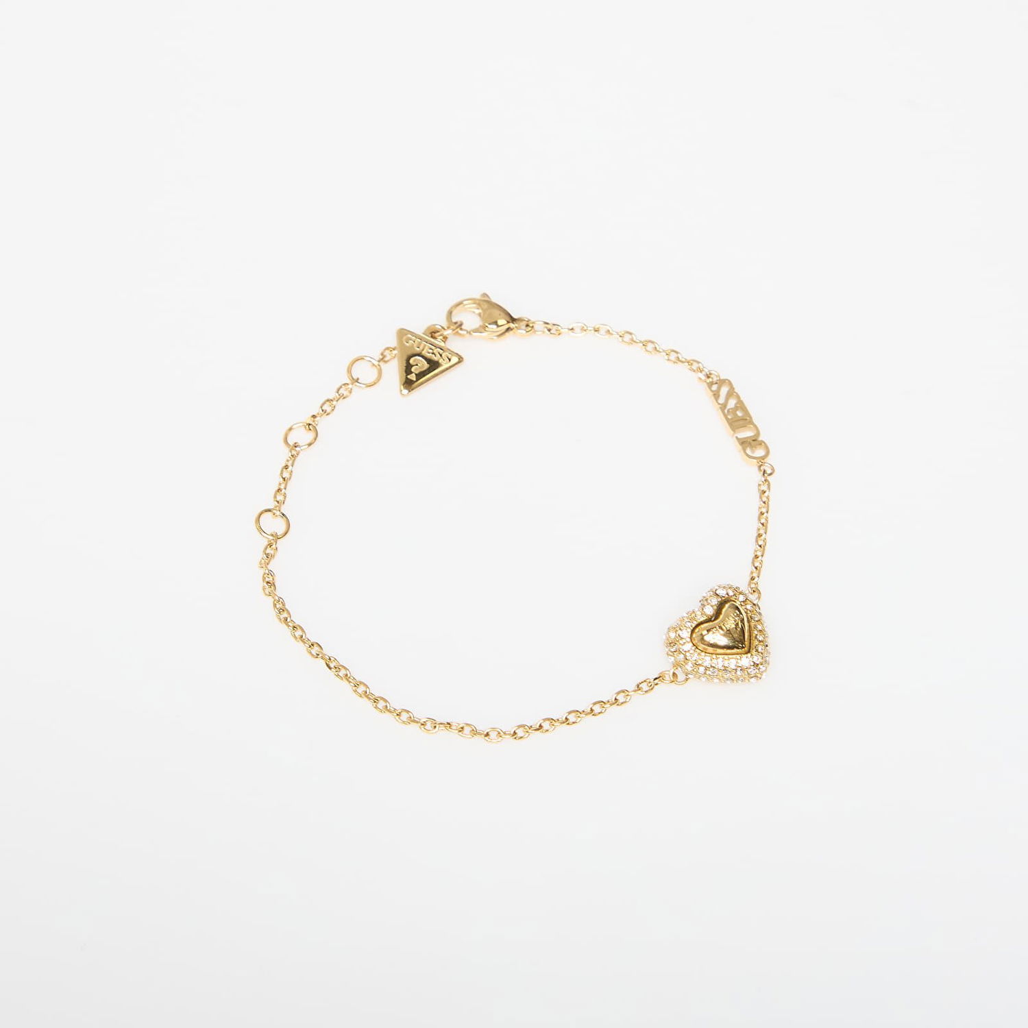 Armbånd GUESS Beloved Pave Heart Bracelet Gul | JUBB05022JW-GOLD, 1