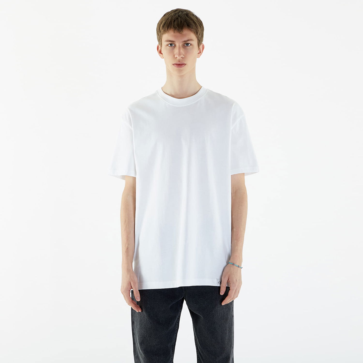 T-shirt CALVIN KLEIN Long Relaxed Cotton T-Shirt Hvid | J30J325338 YAF, 0