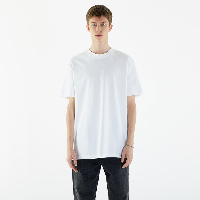 T-shirt CALVIN KLEIN Long Relaxed Cotton T-Shirt Hvid | J30J325338 YAF