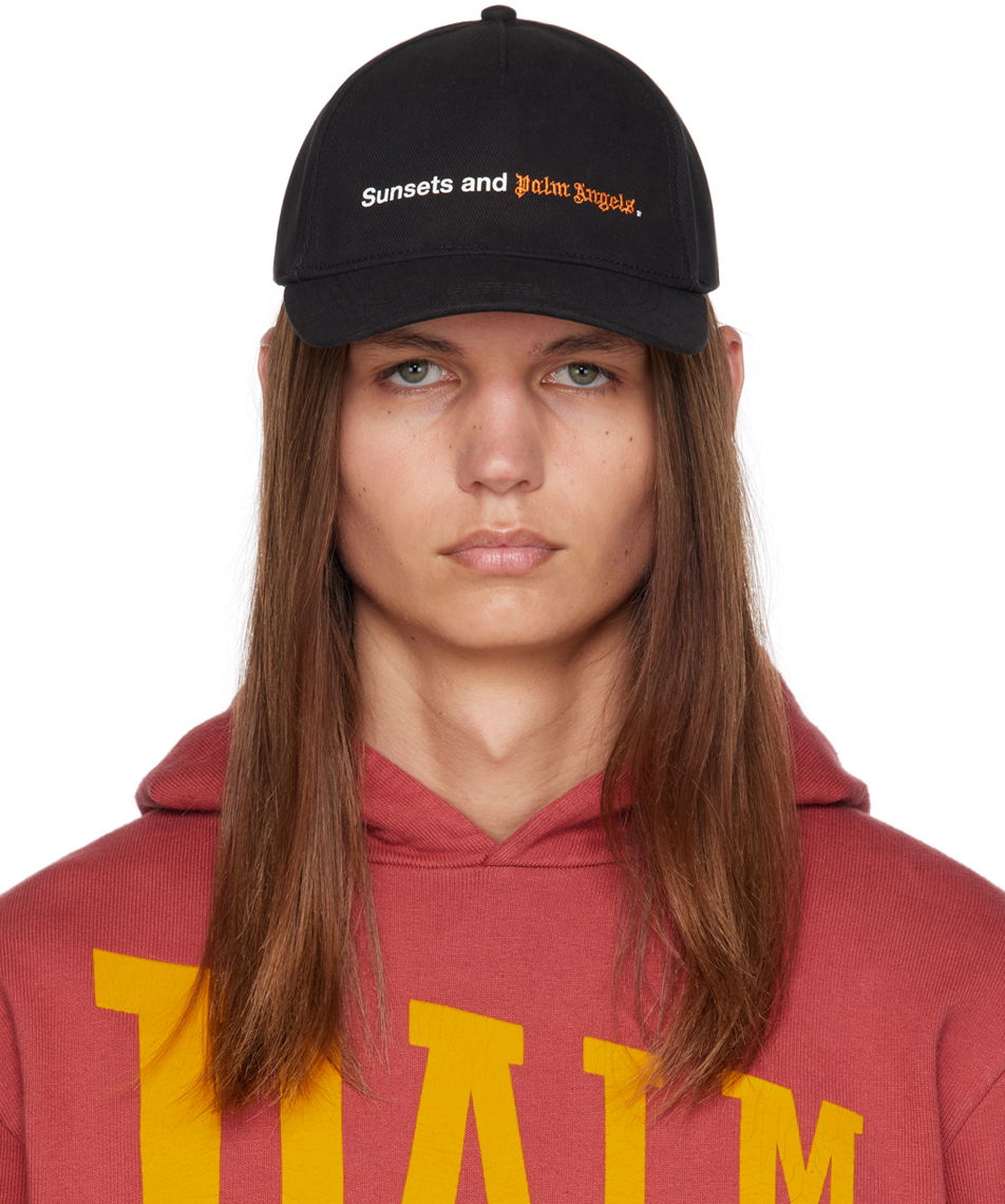 Kasket Palm Angels Sunsets Cap Sort | PMLB094F23FAB0021025, 0