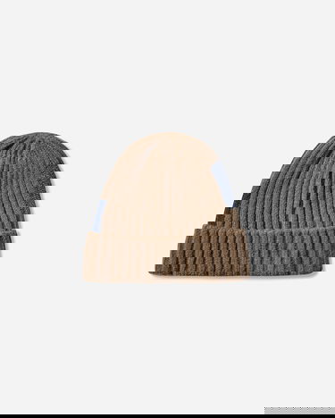 Beanie KAPITAL Wool Patchwork Ribbed Knit Beanie Flerfarvet | EK-1510XH GRAY, 3