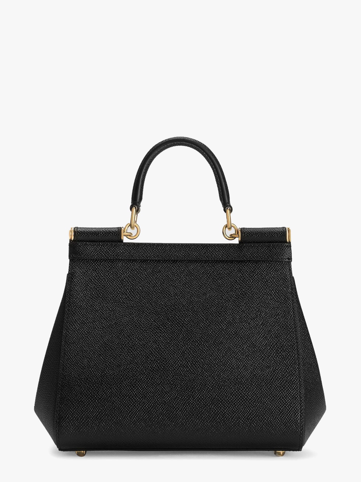 Håndtaske Dolce & Gabbana Sicily Medium Dauphine Leather Top Handle Bag Dolce & Gabbana Sort | BB6003B100180999, 1